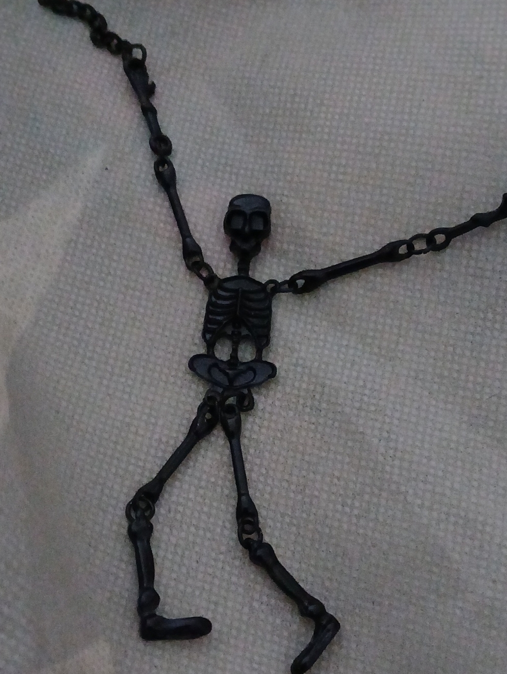 Black Skeleton Pendant Necklace - Women Jewelry